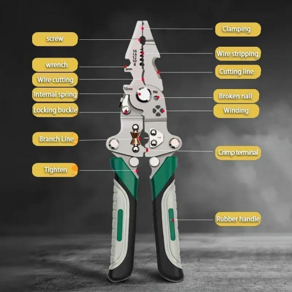 MULTI-FUNCTIONAL WIRE STRIPPER PLIER – HEAVY DUTY - Apna Hardware Store