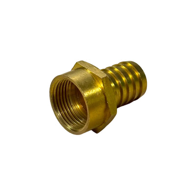 BRASS HOSE NIPPLE FEMALE 1" X 1"