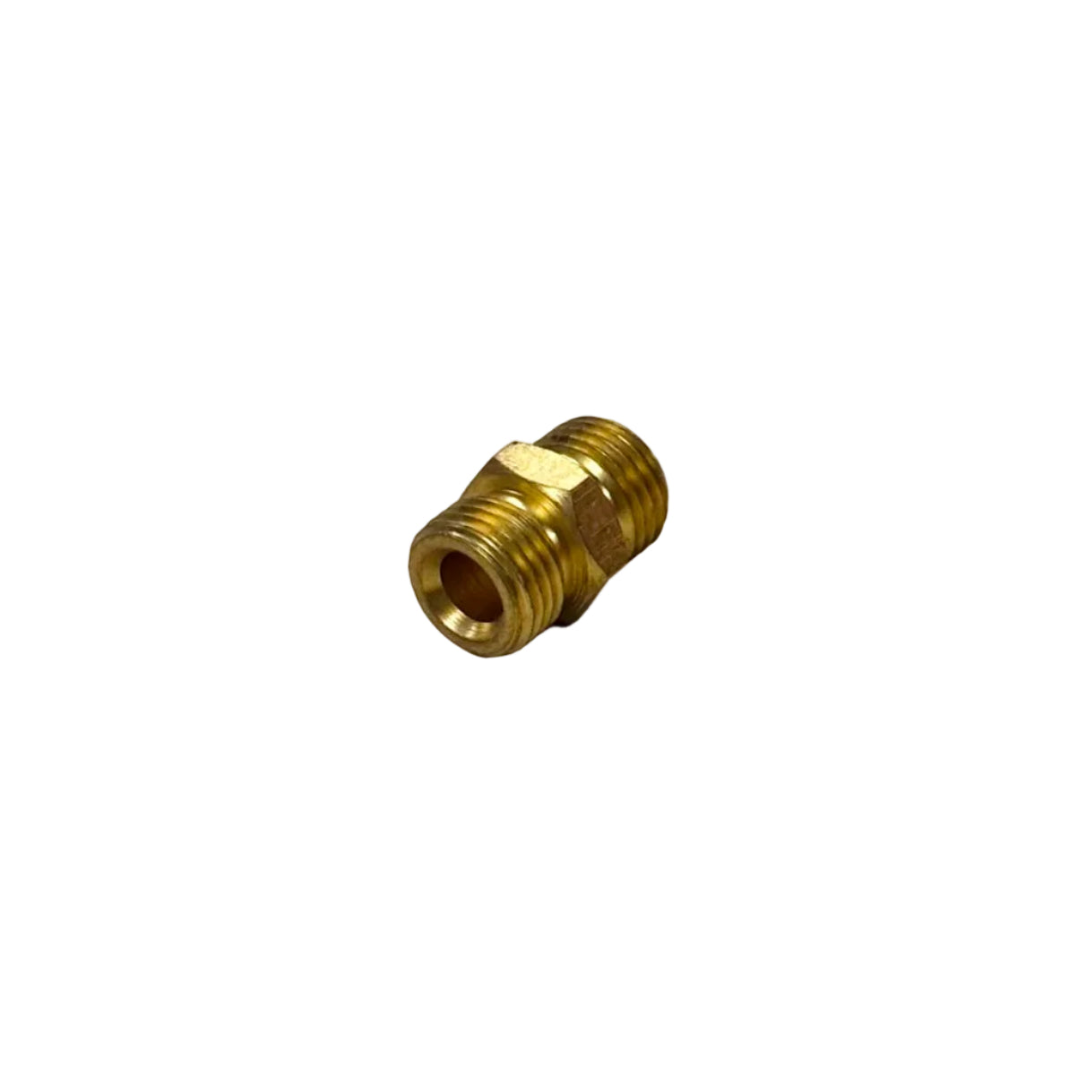 BRASS HEX NIPPLE 1/4 X 1/4