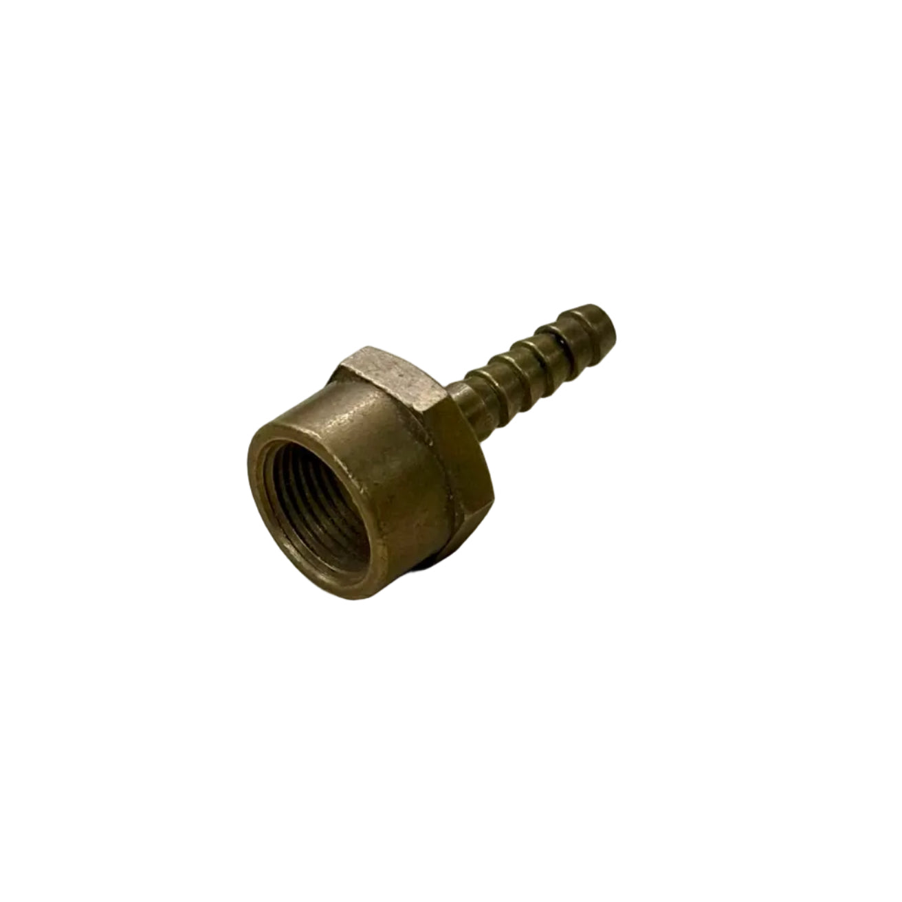 BRASS HOSE NIPPLE FEMALE 1/2 X 1/4