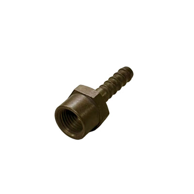 BRASS HOSE NIPPLE FEMALE 1/4 X 1/4