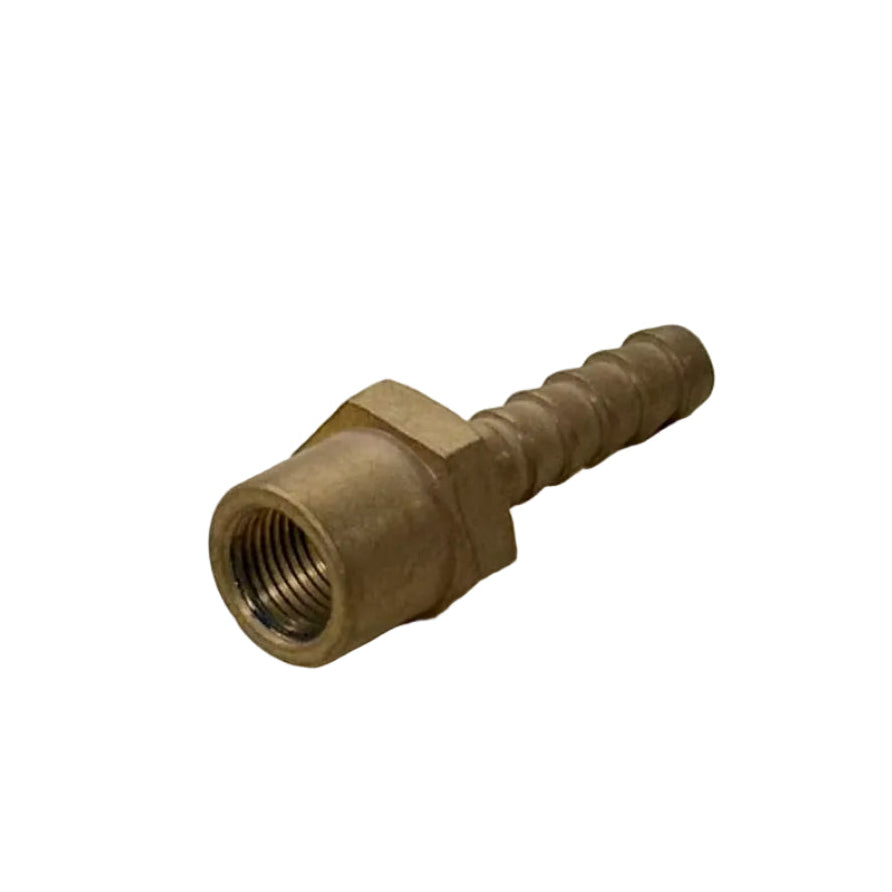 BRASS HOSE NIPPLE FEMALE 1/8 X 1/4