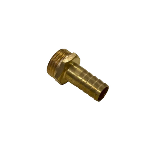 BRASS HOSE NIPPLE MALE 1/2 X 1/2