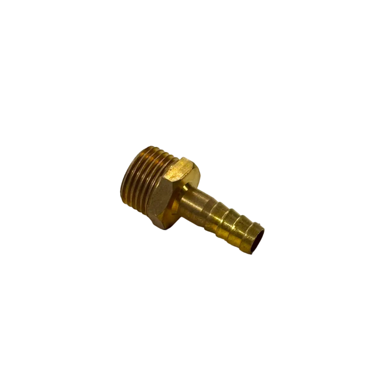 BRASS HOSE NIPPLE MALE 1/2 X 3/8