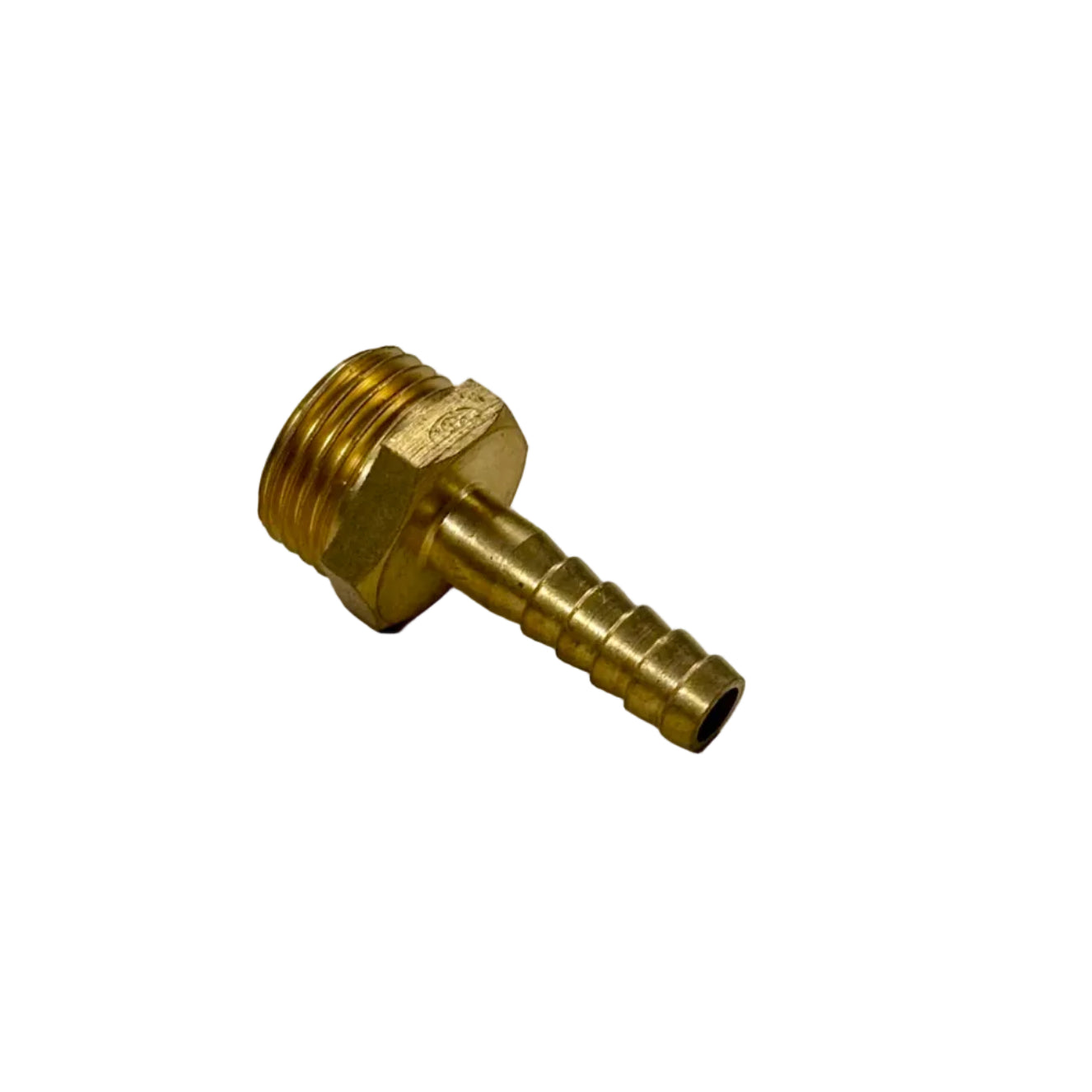 BRASS HOSE NIPPLE MALE 1/2 X 5/16
