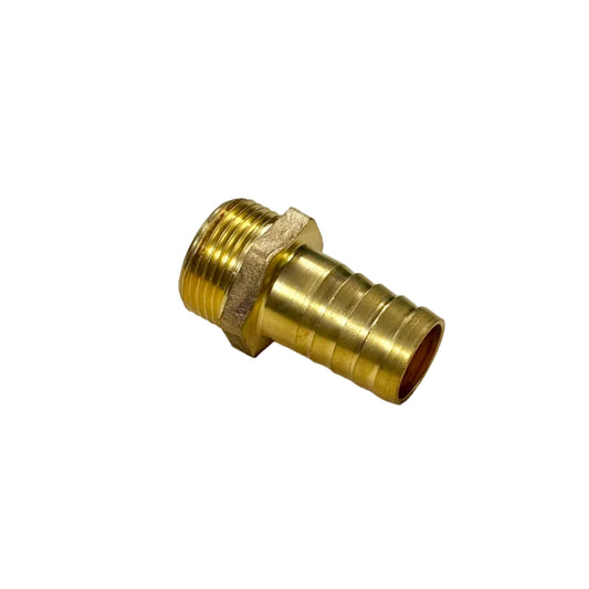 BRASS HOSE NIPPLE MALE 3/4 X 3/4