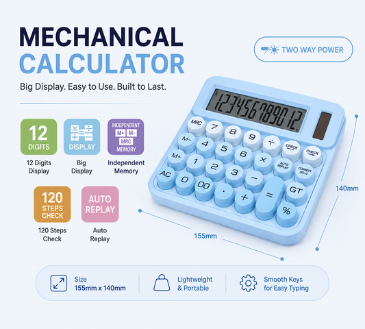 MECHANICAL CALCULATOR (BLUE)