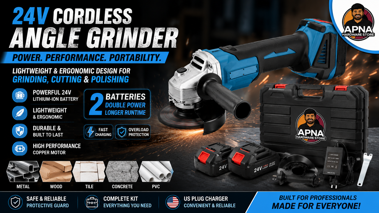 CORDLESS ANGLE GRINDER MACHINE 24V