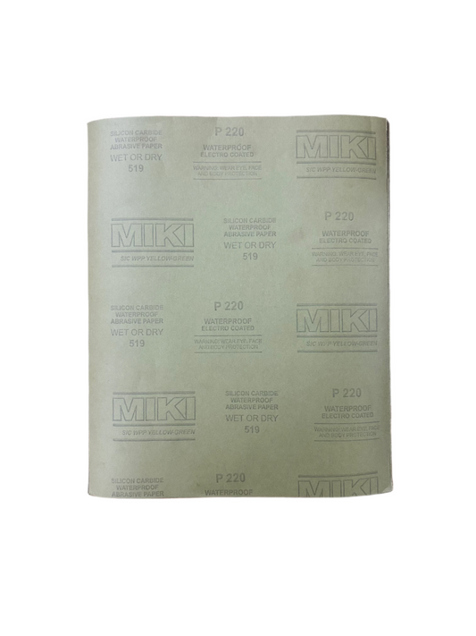 પાણી (રેતી) કાગળ (ગ્રીટ 220) (5 પીસીએસ)