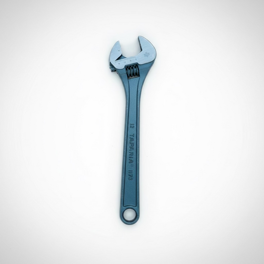 Taparia Adjustable Spanner 1173 (300 mm) with a forged steel body, precision adjustable jaw, and maximum jaw opening of 35 mm, displayed on a plain background. Heavy-duty adjustable wrench ideal for industrial, automotive, plumbing, mechanical, and maintenance applications.
