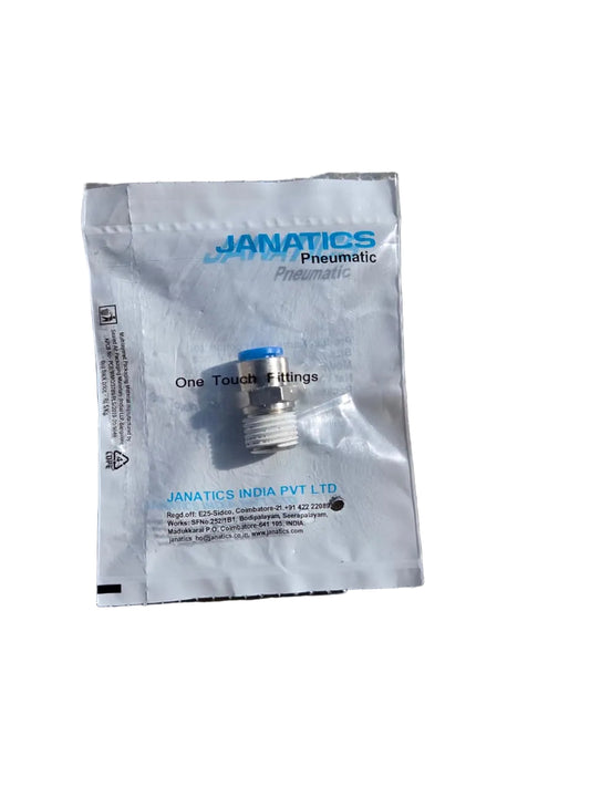 JANATICS Pneumatic Male Connector Dia 6 x 1/4 inch