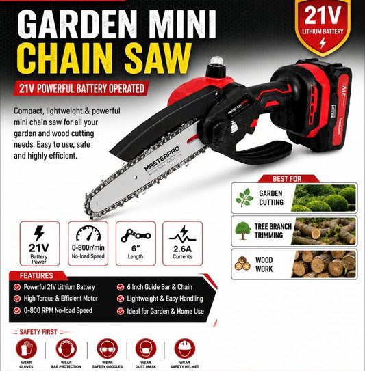 CORDLESS MINI CHAIN SAW CUTTER 21V