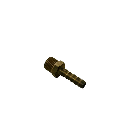 BRASS HOSE NIPPLE MALE 1/4 X 1/4