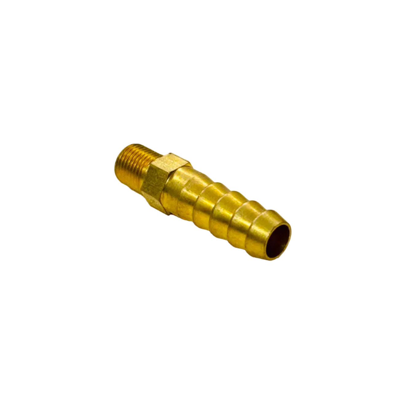 BRASS HOSE NIPPLE MALE 1/8 X 3/8