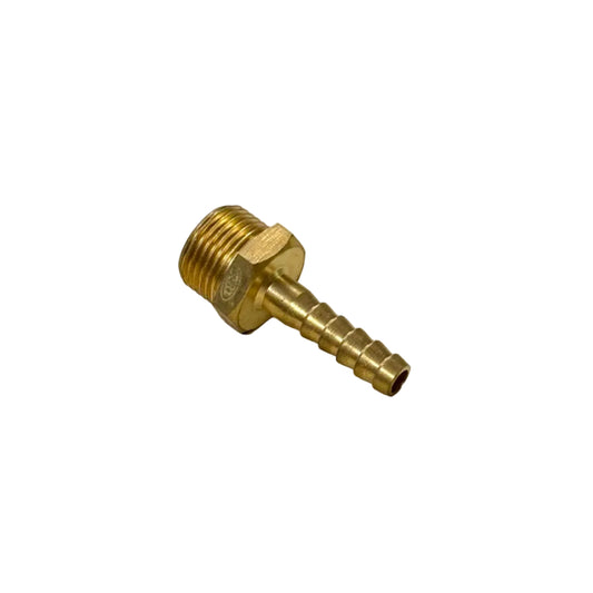 BRASS HOSE NIPPLE MALE 3/8 X 1/4