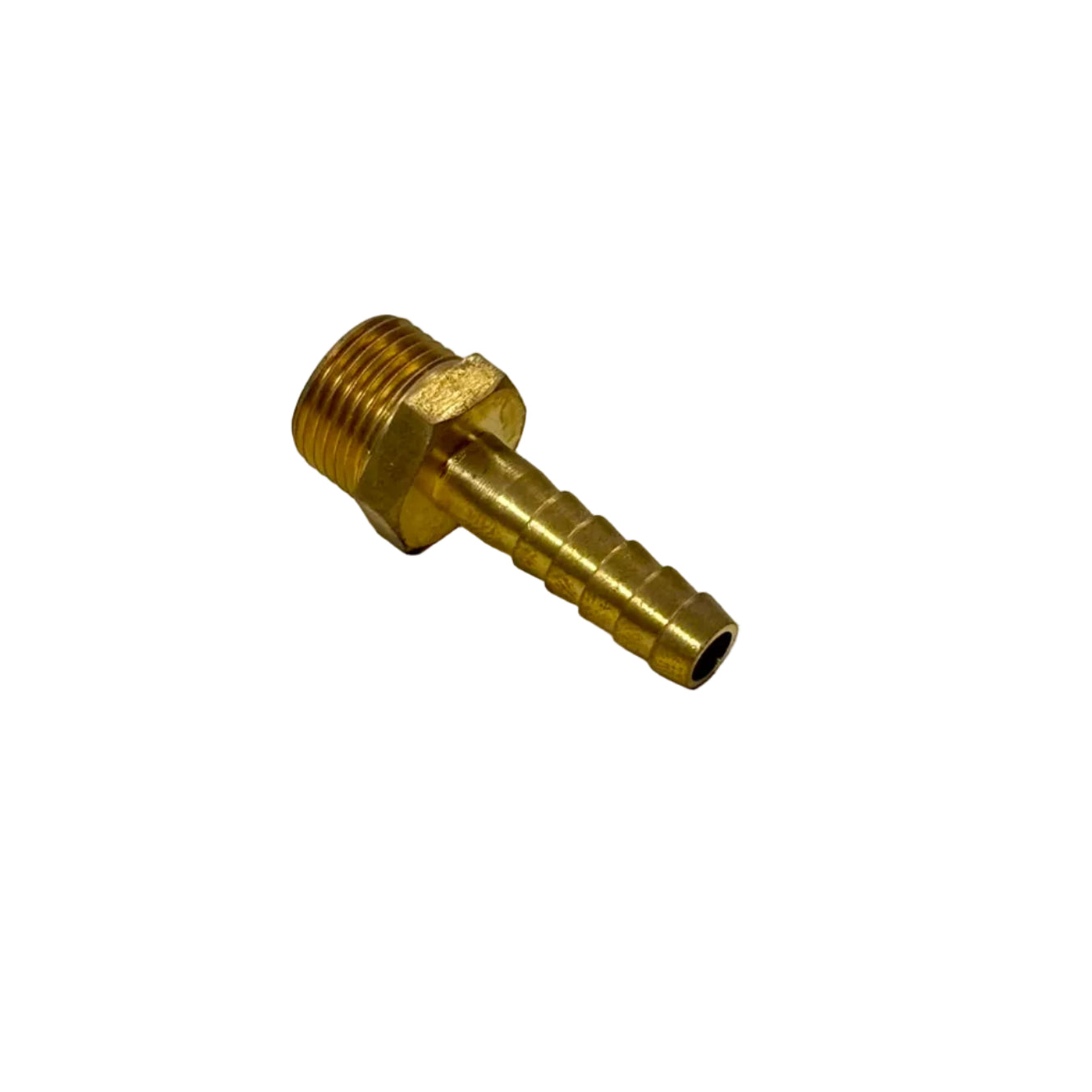 BRASS HOSE NIPPLE MALE 3/8 X 5/16