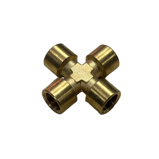 BRASS FOUR WAY FEMALE THREAD 3/8” BSP