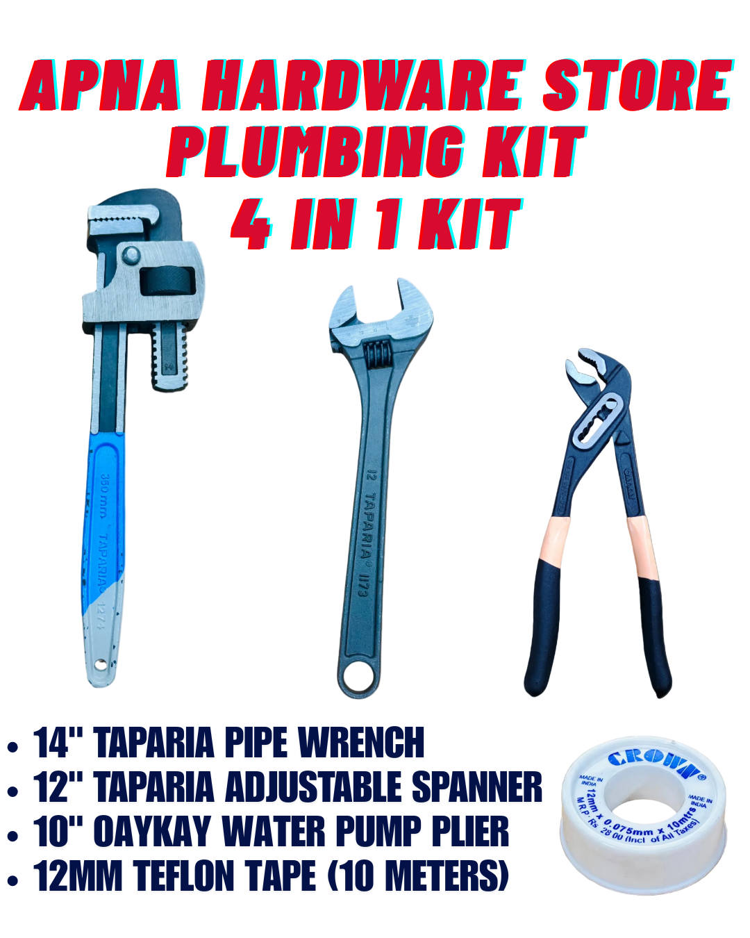 AHS PLUMBING KIT 4 IN 1